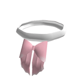 Small Christmas Necklace With Pink Bow