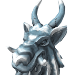 Snow Covered Gargoyle Head