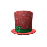 Snow Gift-Wrapped Top Hat