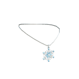 Snowflake Necklace Silver Blue