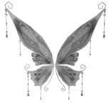 Snowy Winter Fairy Wings Black