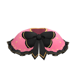 Soft Pink Holiday Coat with Black and Gold Trim