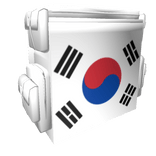 South Korea Backpack World Globe Flag