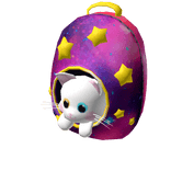 Space White Cat Backpack