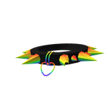 Spiked Heart Collar - Rainbow (3.0)