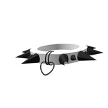 Spiked Heart Collar - White (3.0)