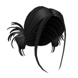 Spiky Y2K Messy Double Buns (Black)