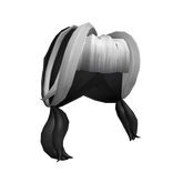 Split Black & White Pigtails