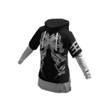 Split Techwear Shirt Monochrome