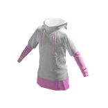 Split Techwear Shirt Skelly Pink