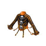 Spooky Skeleton w/ Bat Cuff Orange & Black