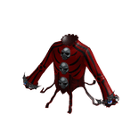 Spooky Skeleton w/ Bat Cuff Red