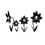 Staring Flower Eye Patch Black