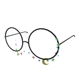 Sticker Glasses - Moon Stars