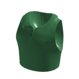 Stylish Polo Collar Tank Top in Dark Green