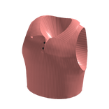 Stylish Polo Collar Tank Top in Red