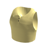 Stylish Polo Collar Tank Top in Yellow