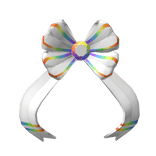 Stylish WaistBow White n' Rainbow