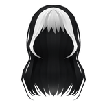 Stylish White Dyed Black Layered Hair