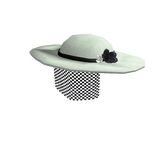 Sunhat with a Veil - Black and White