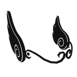 👼 Swirl Angel Wings Crown - Black👼