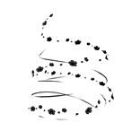 Swirling Black Flowers