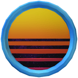 Synthwave Sun Pin