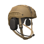 Tactical Helmet with Headset (desert camo)