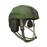 Tactical Helmet with Headset (green camo)