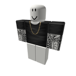 Tattooed Black Tee with Gold Chain⛓️