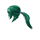 Teal Action Ponytail