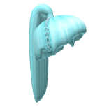 Teal Blue Celebrity High Ponytail with Hair Rings