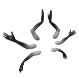 The Creator's Blessed Arms in Inverted BnW