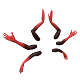 The Creator's Blessed Arms in Red and Black