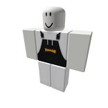 Thr asher Flame Logo Overalls White Hoodie