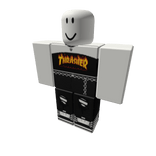 Thrasher crop top w black jeans w rips