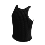 Tie-Back Sweater Tank Black