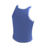 Tie-Back Sweater Tank Blue