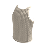 Tie-Back Sweater Tank White