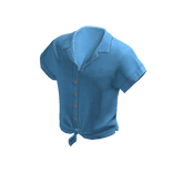 Tie-Front Top - Blue