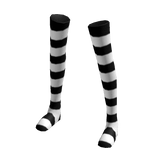 Tight High Black Striped Leg Warmers