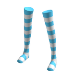 Tight High Blue Striped Leg Warmers