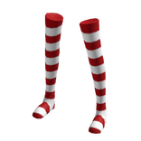 Tight High Christimas Red Striped Leg Warmers