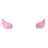 👼 Tiny Floating Angel Wings - Pink👼