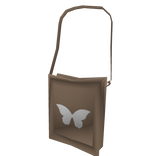 Tote Bag Dark Brown Butterfly