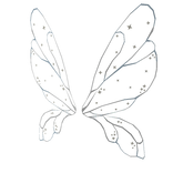 Translucent Sparkly Fairy Wings