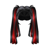 Trendy Pigtails Red and Black