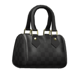 Trendy Y2K Black Checkered Bag