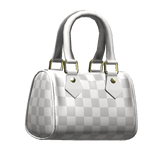 Trendy Y2K White Checkered Bag