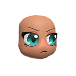 Tsun Anime Head (Teal Eyes) 